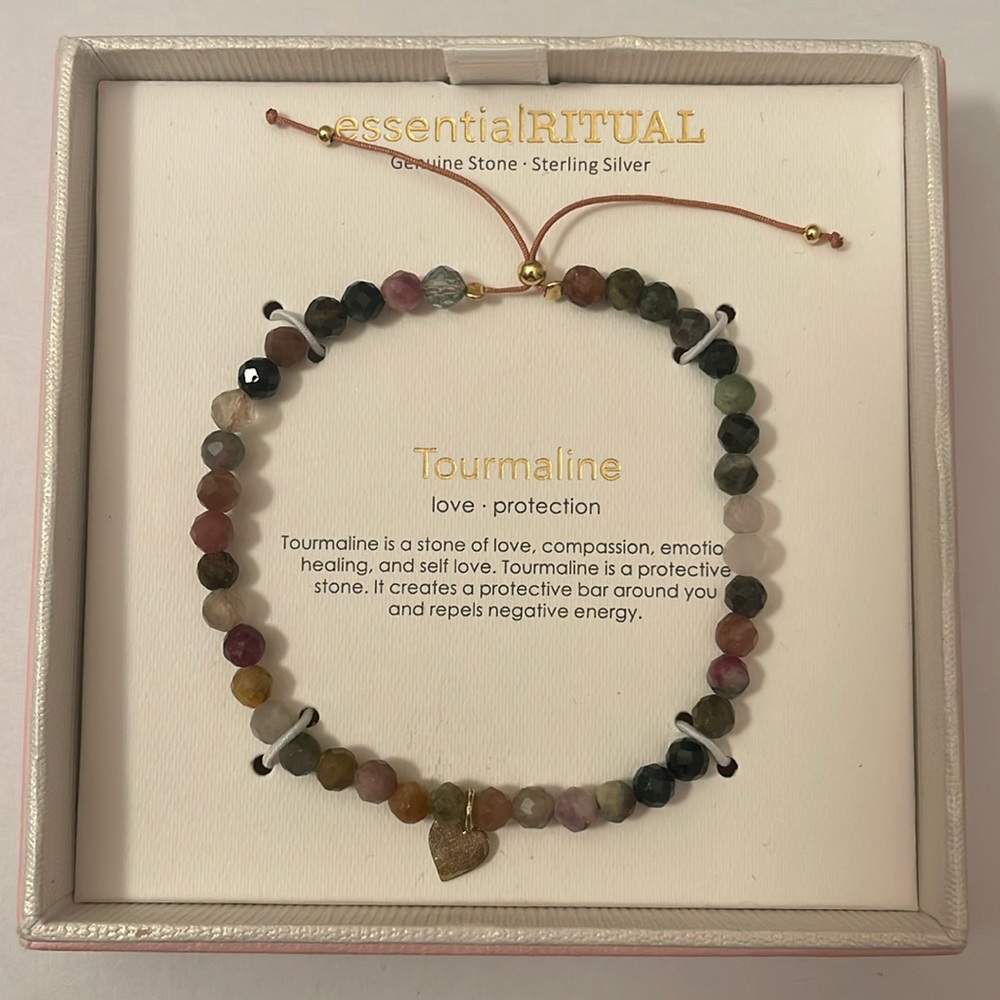 Tourmaline Bracelet Genuine stone & Sterling Silver BNIB